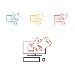 E-learning concept design, vector illustration. Online education icon