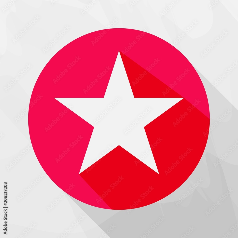 Poster five-pointed star vector icon. star symbol in the circle. layers grouped for easy editing illustrati