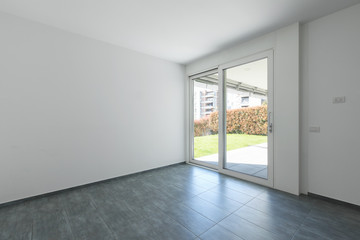 Modern apartment with large, bright windows