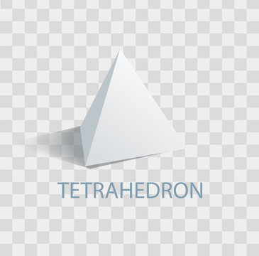 Tetrahedron Geometric Figure with Sharp Angles