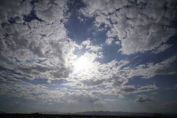 Fototapeta na wymiar Desert, cloud, cloudy day, storm clouds, stormy day