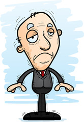 Fototapeta premium Sad Cartoon Senior Businessman