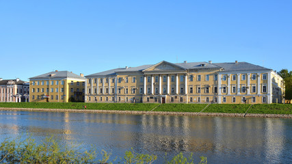 View of the embankment of the river Vologda