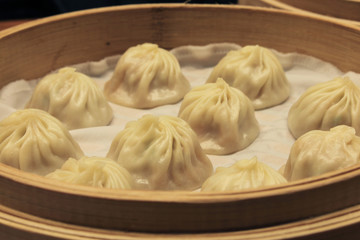 Fototapeta na wymiar 台湾の小籠包 Chinese Dumpling in Taiwan