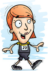 Cartoon Track Athlete Walking