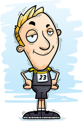 Confident Cartoon Track Athlete