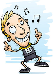 Cartoon Track Athlete Dancing