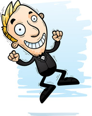 Cartoon Groom Jumping