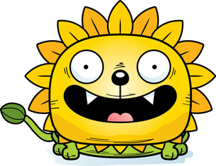Cartoon Happy Dandelion Lion