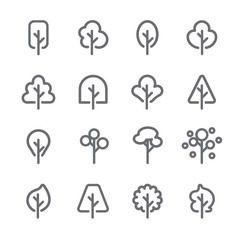 Tree icon set 1