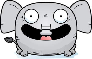Smiling Cartoon Elephant
