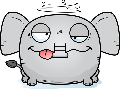 Drunk Cartoon Elephant