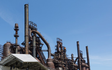 Fototapeta na wymiar Abandoned steel plant Old Bethlehem Steel Plant in Bethlehem, Pennsylvania