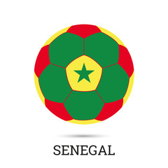 Flag of Senegal soccer ball