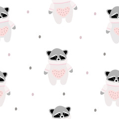 Cute raccoon  print