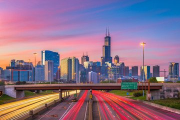 Obraz premium Chicago, Illinois, USA Skyline