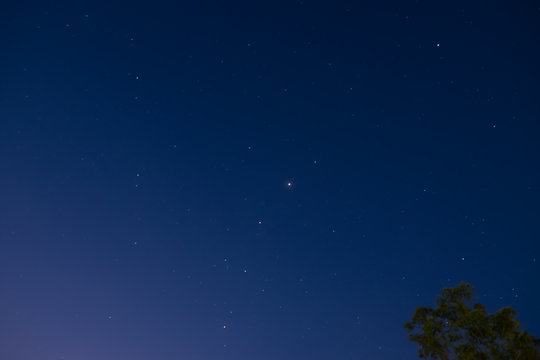 Just a few stars on blue sky