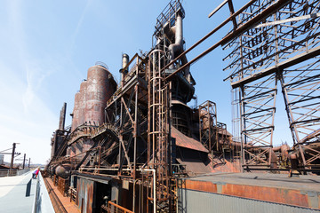 Abandoned steel plant Old Bethlehem Steel Plant in Bethlehem, Pennsylvania
