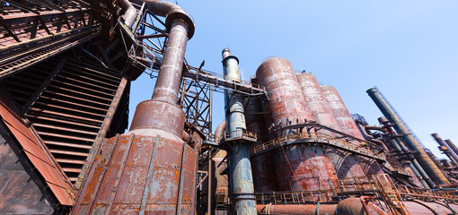Abandoned steel plant Old Bethlehem Steel Plant in Bethlehem, Pennsylvania