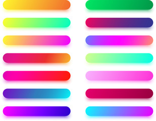 Colorful long icon templates isolated on white.