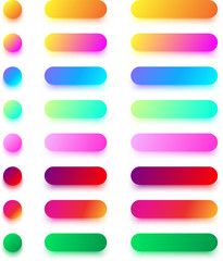 Bright colorful icon templates isolated on white.