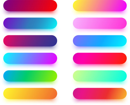 Colorful rounded icon templates isolated on white.