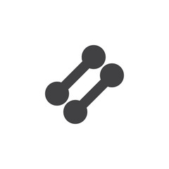 Fitness dumbbells vector icon. filled flat sign for mobile concept and web design. Sport simple solid icon. Symbol, logo illustration. Pixel perfect vector graphics