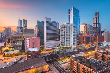 Keuken spatwand met foto Chicago, Illinois, USA Cityscape © SeanPavonePhoto