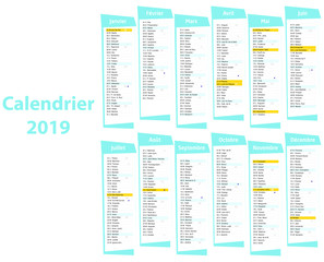 Calendrier 2019