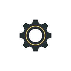gear icon. Element of web icon with one color for mobile concept and web apps. Isolated gear icon can be used for web and mobile