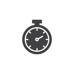 Stopwatch vector icon. filled flat sign for mobile concept and web design. Timer simple solid icon. Symbol, logo illustration. Pixel perfect vector graphics