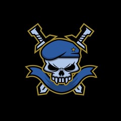Skull military logo