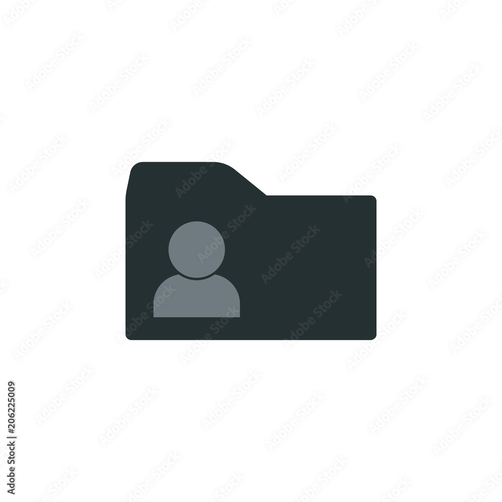 Poster folder with contacts icon. element of web icon with one color for mobile concept and web apps. isola