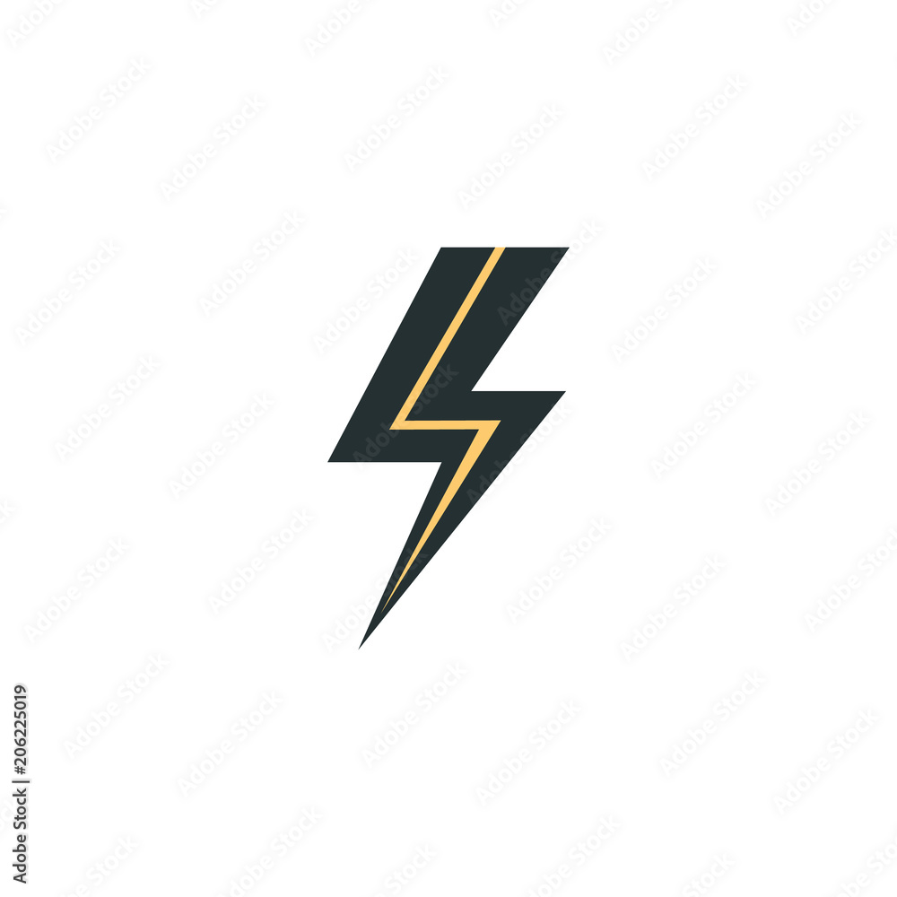 Aufkleber lightning icon. element of web icon with one color for mobile concept and web apps. isolated lightni
