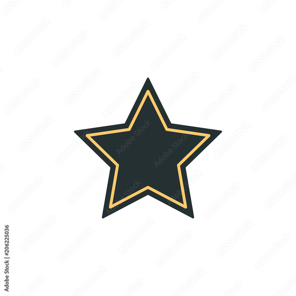Aufkleber five-pointed star icon. element of web icon with one color for mobile concept and web apps. isolated