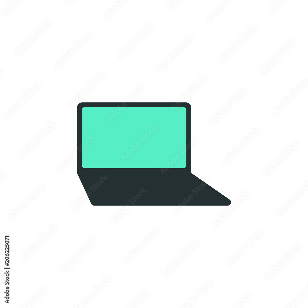 Poster a laptop icon. element of web icon with one color for mobile concept and web apps. isolated a laptop