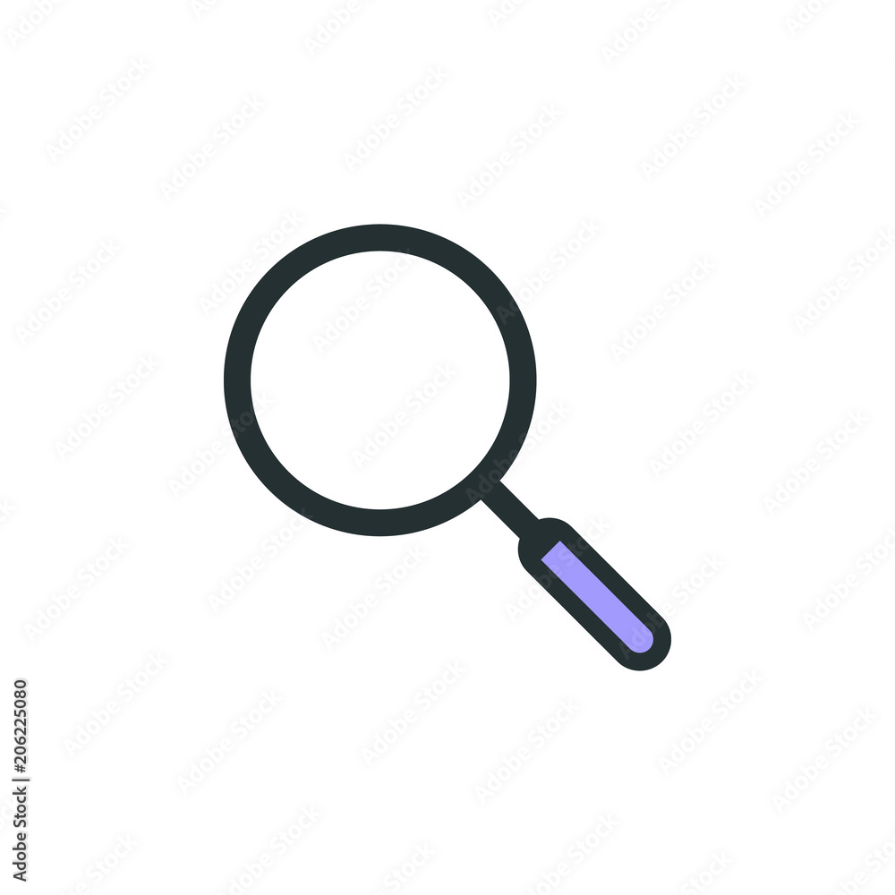 Aufkleber magnifier icon. element of web icon with one color for mobile concept and web apps. isolated magnifi