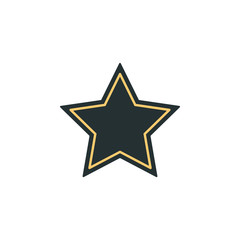 five-pointed star icon. Element of web icon with one color for mobile concept and web apps. Isolated five-pointed star icon can be used for web and mobile