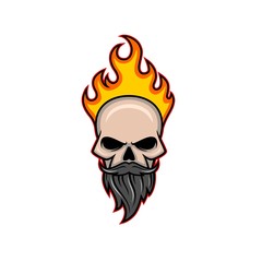 skull on fire
