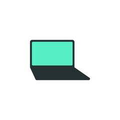 a laptop icon. Element of web icon with one color for mobile concept and web apps. Isolated a laptop icon can be used for web and mobile