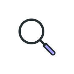 magnifier icon. Element of web icon with one color for mobile concept and web apps. Isolated magnifier icon can be used for web and mobile