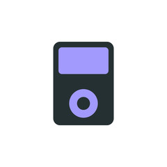 music player icon. Element of web icon with one color for mobile concept and web apps. Isolated music player icon can be used for web and mobile