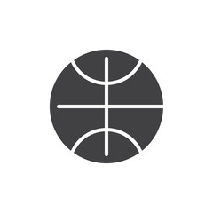 Basketball ball vector icon. filled flat sign for mobile concept and web design. Basket ball simple solid icon. Symbol, logo illustration. Pixel perfect vector graphics