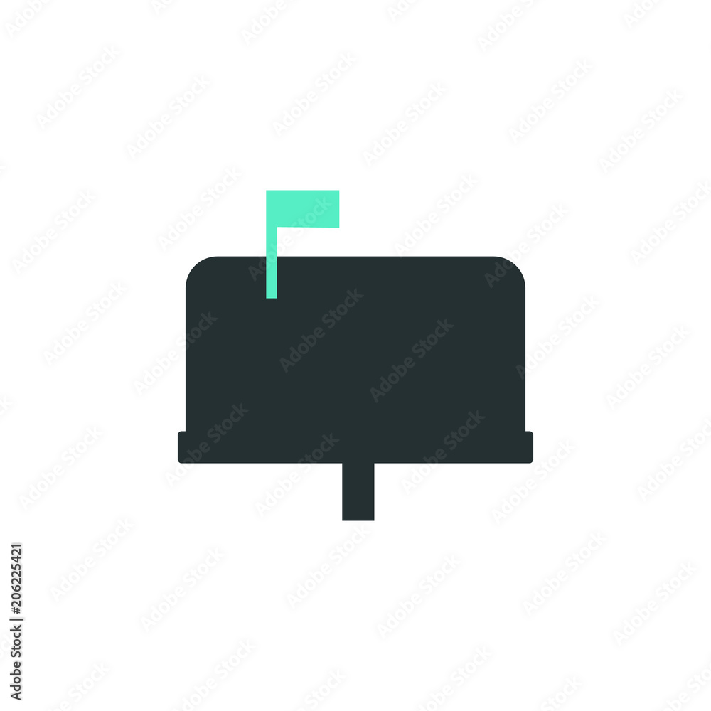 Poster mailbox icon. element of web icon with one color for mobile concept and web apps. isolated mailbox i