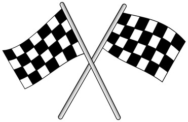Drapeaux &agrave; Damier crois&eacute;s