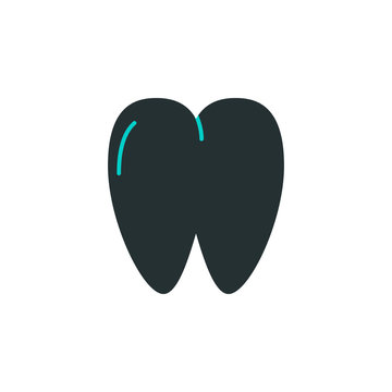 tooth icon. Element of web icon with one color for mobile concept and web apps. Isolated tooth icon can be used for web and mobile