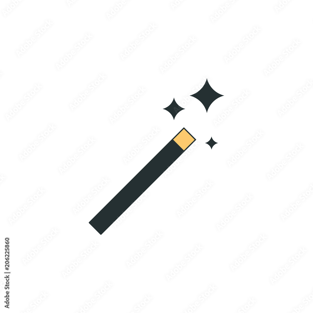 Aufkleber magic wand icon. element of web icon with one color for mobile concept and web apps. isolated magic 