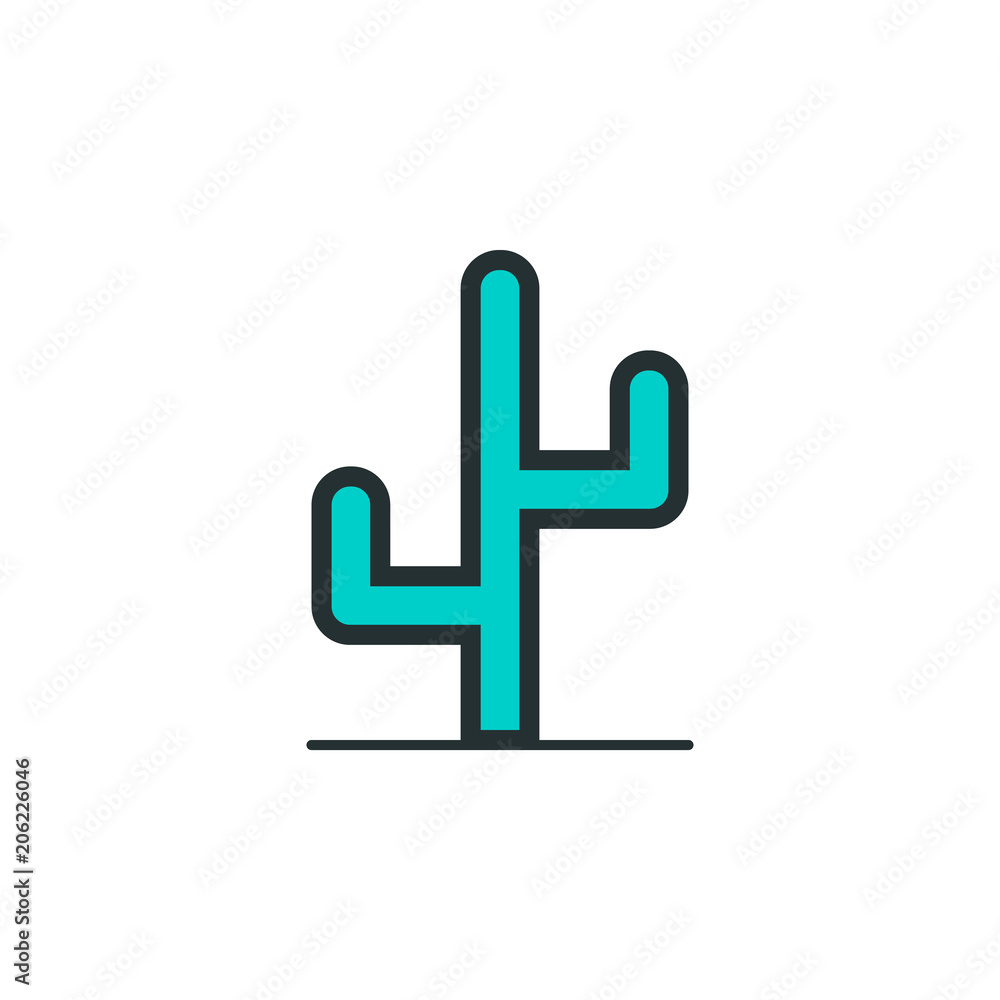 Aufkleber cactus icon. element of web icon with one color for mobile concept and web apps. isolated cactus ico