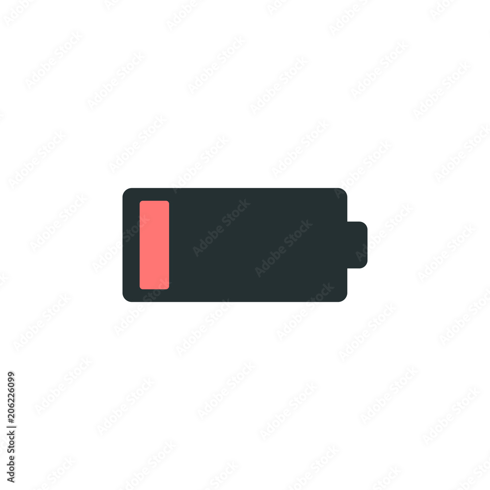 Poster low battery charge icon. element of web icon with one color for mobile concept and web apps. isolate