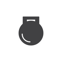Kettlebell vector icon. filled flat sign for mobile concept and web design. Weight simple solid icon. Symbol, logo illustration. Pixel perfect vector graphics